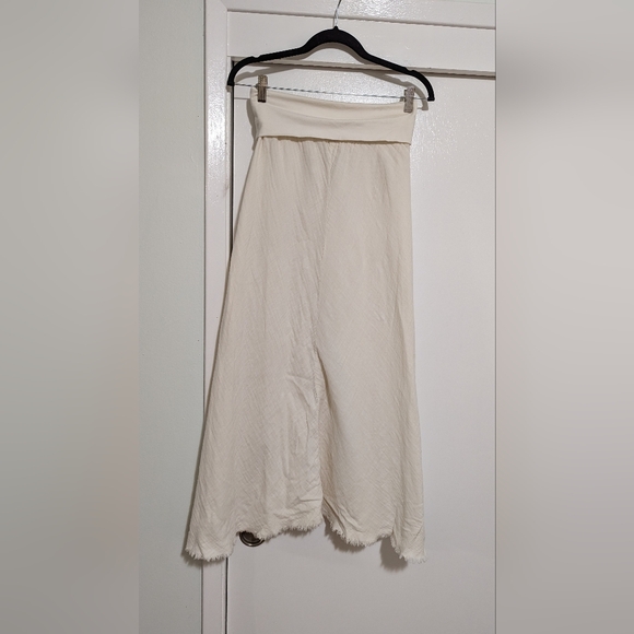 100% cotton/linen cream maxi skirt Bohemian Xs/S Sundance - Picture 4 of 4